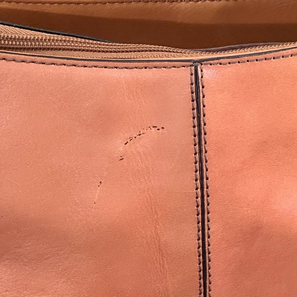 VTG 2000 Etienne Aigner Velden Core  Cognac Leather Compartment Shoulder Bag - Picture 15 of 15